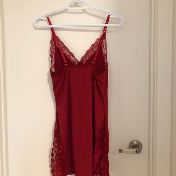 Red Cutout Lingerie Dress - Picture 2 of 2
